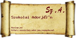 Szokolai Adorján névjegykártya